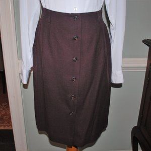 New WOT Vintage Classic Talbots Brown Wool Skirt
